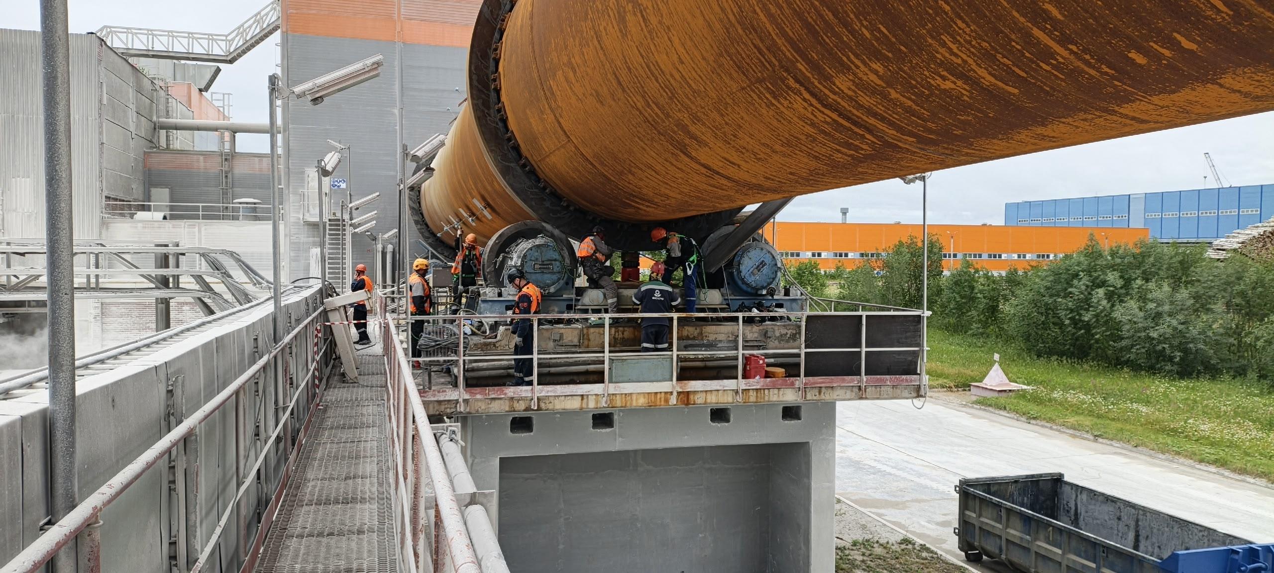 Контроль соосности цапф мельницы